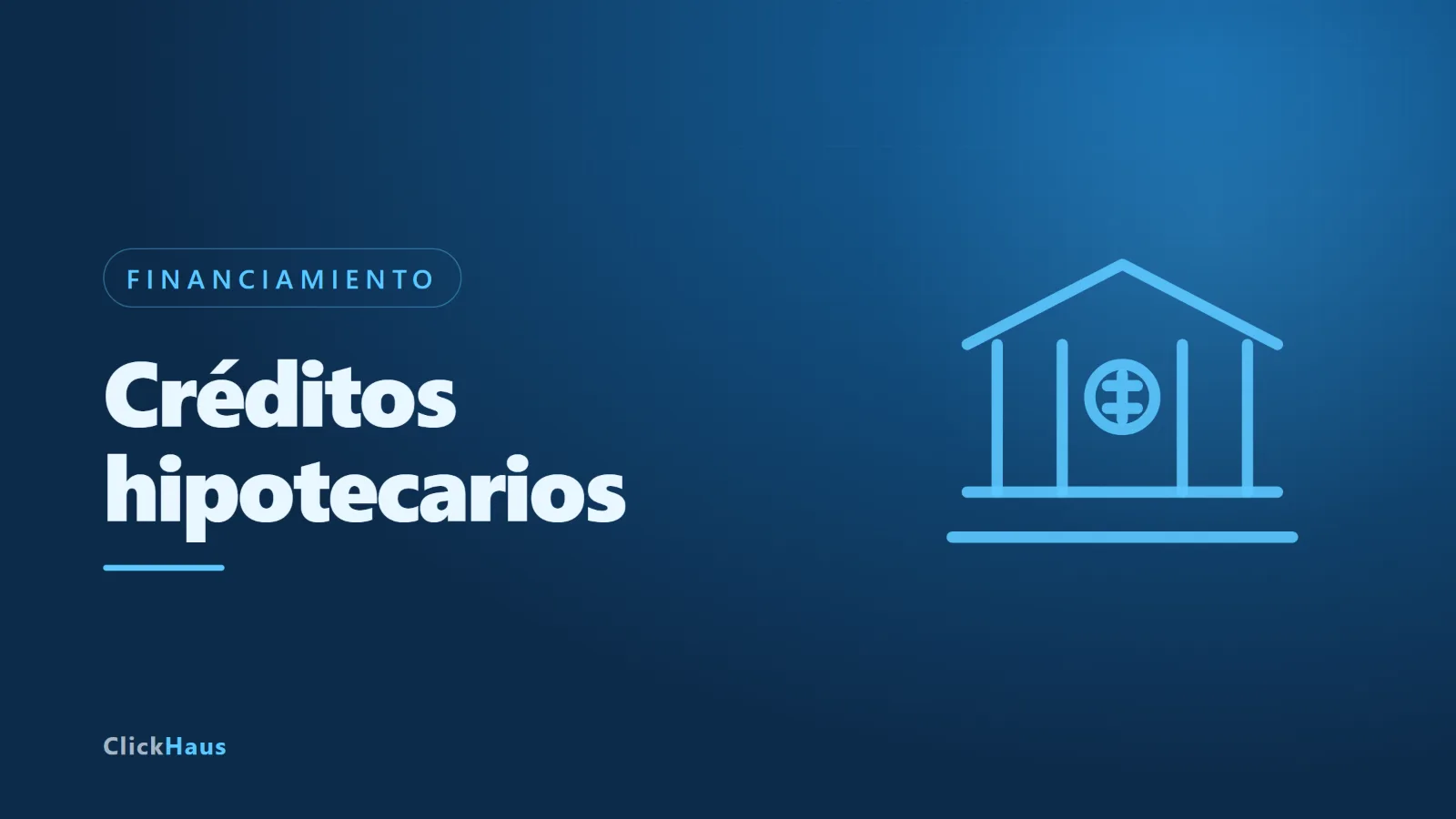 Ilustración de un edificio con columnas y monedas apiladas, sobre fondo azul degradado